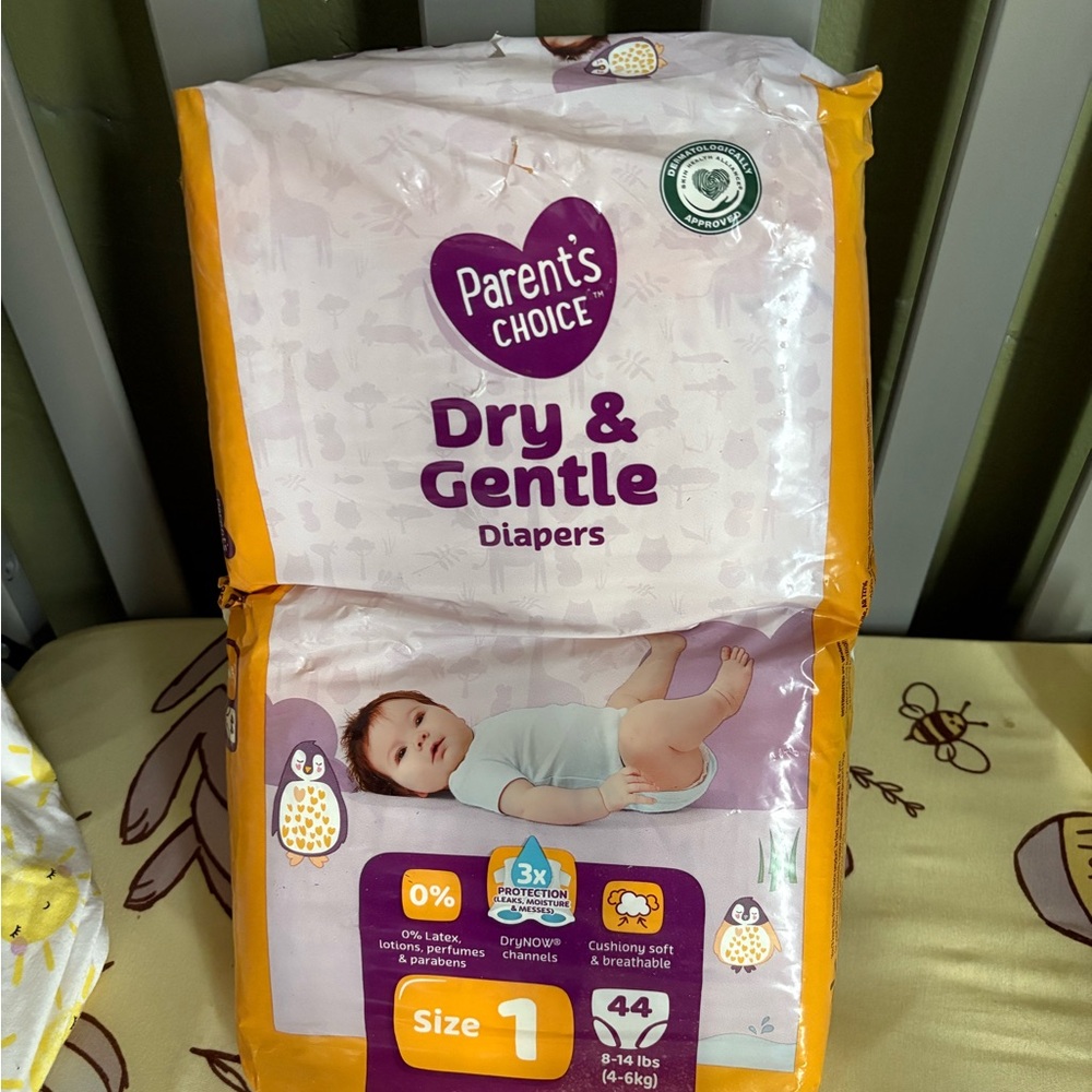 Parent's Choice Dry & Gentle Diapers Size 1